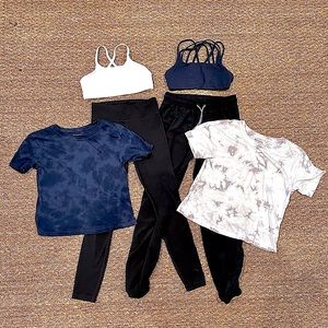 ATHLETA MIX & MATCH 2 bras, 2 Ts, 2 bottoms